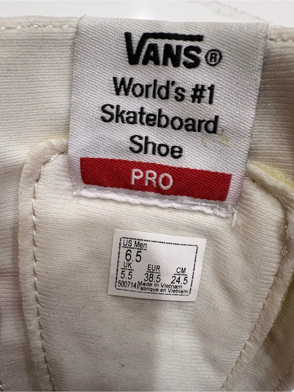 Vans High Top Sk8-Hi Classic Checkerboard Skate Shoe Yellow & White Men’s 6.5